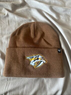 47 Carhartt Brown Nashville Predators Embroidered Cuff Beanie